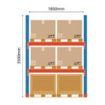 Kaubaaluste riiuli põhiosa Boracs 3500x1850mm