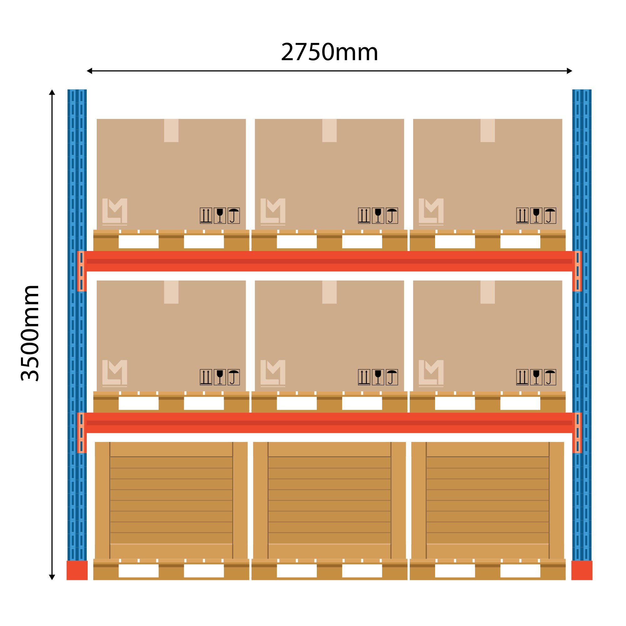 3500 2750 osn Kaubaaluste riiuli põhiosa Boracs 3500x2750mm - Image 1