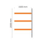 Media shelf extension 2000 x 1500 x 600mm