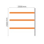 Media shelf extension 2000 x 2300 x 600m