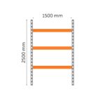 Media shelf base 2500 x 1500 x 800mm