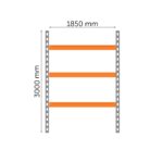 Mediahyllyn pääosa 3000 x 1850 x 600mm