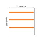 Media shelf extension 3000 x 2300 x 800mm