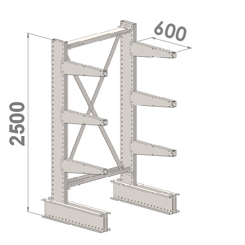 Kõrgusega 2400 mm konsoolriiulid