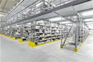 Коридорное хранение на складских полках