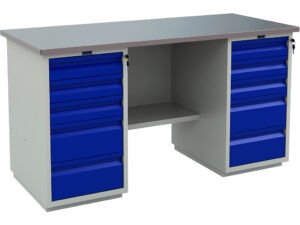 Pöytä 1600x700 mm kahdella laatikostolla varustettuna