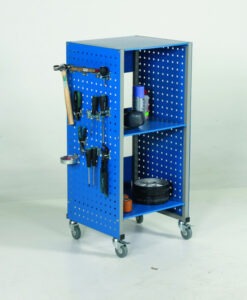 Tool cabinet on perforated wheels 490x445x1080 mm, I74010 - Image 3