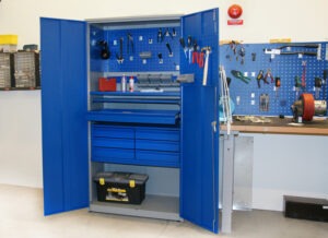 Metallkapp tööriistadele 2000x1020x540 mm RAL 7035/5010, I74000 - Image 6