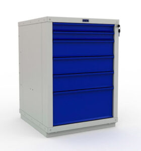 Töölaud 1400x700 mm LED-valgusti, perforeeritud pleki, kapi ja sahtliboksiga, PRW605 - Image 5