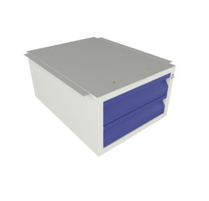 Töölaud 2000x700 mm LED-valgusti, perforeeritud pleki ja 2 sahtliboksiga, PREXP223 - Image 10