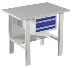 Töölaud 1000x700 mm sahtliboksi ja metallkattega, PRPRO109