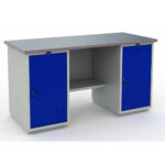 Töölaud 1600x700 mm kahe kapi ja metallkattega, PRPRO602