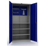 Metallkapp tööriistadele 1900x950x500 mm, kolme riiuli, perforeeritud pleki ja tarvikuhoidikutega, PR023000