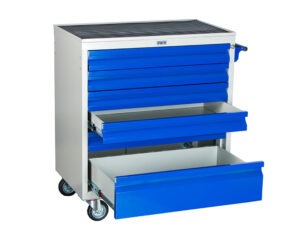 Komplekteerimiskäru 738x750x453 mm, viie sahtli ja ratastega - Image 4