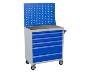 Komplekteerimiskäru 738x750x453 mm, viie sahtli ja ratastega - Image 2