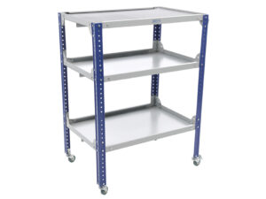 Komplekteerimiskäru 980x772x514 mm, kolme riiuli ja ratastega, PRWDSGAR - Image 4