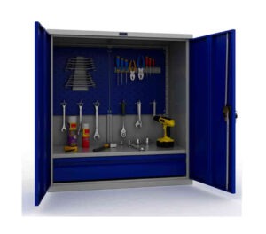 Metallkapp tööriistadele 1000x950x500 mm, sahtli ja perforeeritud plekiga, PR021010