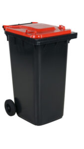 Prügikonteiner 240L, punase kaanega, I2431203
