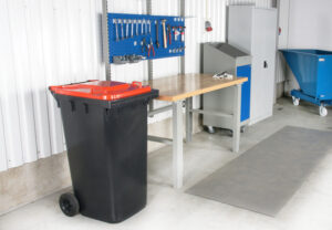 Prügikonteiner 240L, punase kaanega, I2431203 - Image 4