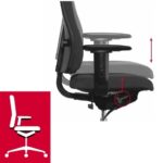 Kontoritool Office Lux 530 polsterdatud kangaga, kõrgus 470-610 mm, GL85B530-0 - Image 11