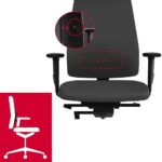 Kontoritool Office Lux 530 polsterdatud kangaga, kõrgus 470-610 mm, GL85B530-0 - Image 8