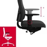 Kontoritool Office Lux 430 polsterdatud kangaga, kõrgus 470-610 mm, GL85B430-0 - Image 3