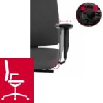 Kontoritool Office Lux 430 polsterdatud kangaga, kõrgus 470-610 mm, GL85B430-0 - Image 2