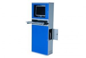 Arvutikapp 1630x300x500 mm hall/sinine, I74080