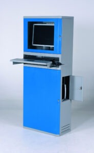 Arvutikapp 1630x300x500 mm hall/sinine, I74080 - Image 5