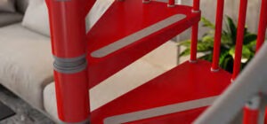 Металлическая винтовая лестница для склада, офиса, дома — изображение 5