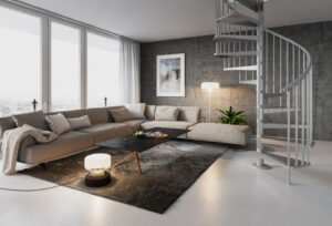 Металлическая винтовая лестница для склада, офиса, дома — изображение 2