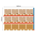 Kaubaaluste riiuli jätkuosa Boracs 3500x3600mm