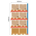 Kaubaaluste riiuli jätkuosa Boracs 4500x1850mm