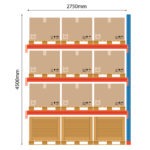 Kaubaaluste riiuli jätkuosa Boracs 4500x2750mm