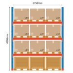 Kaubaaluste riiuli põhiosa Boracs 4500x2750mm