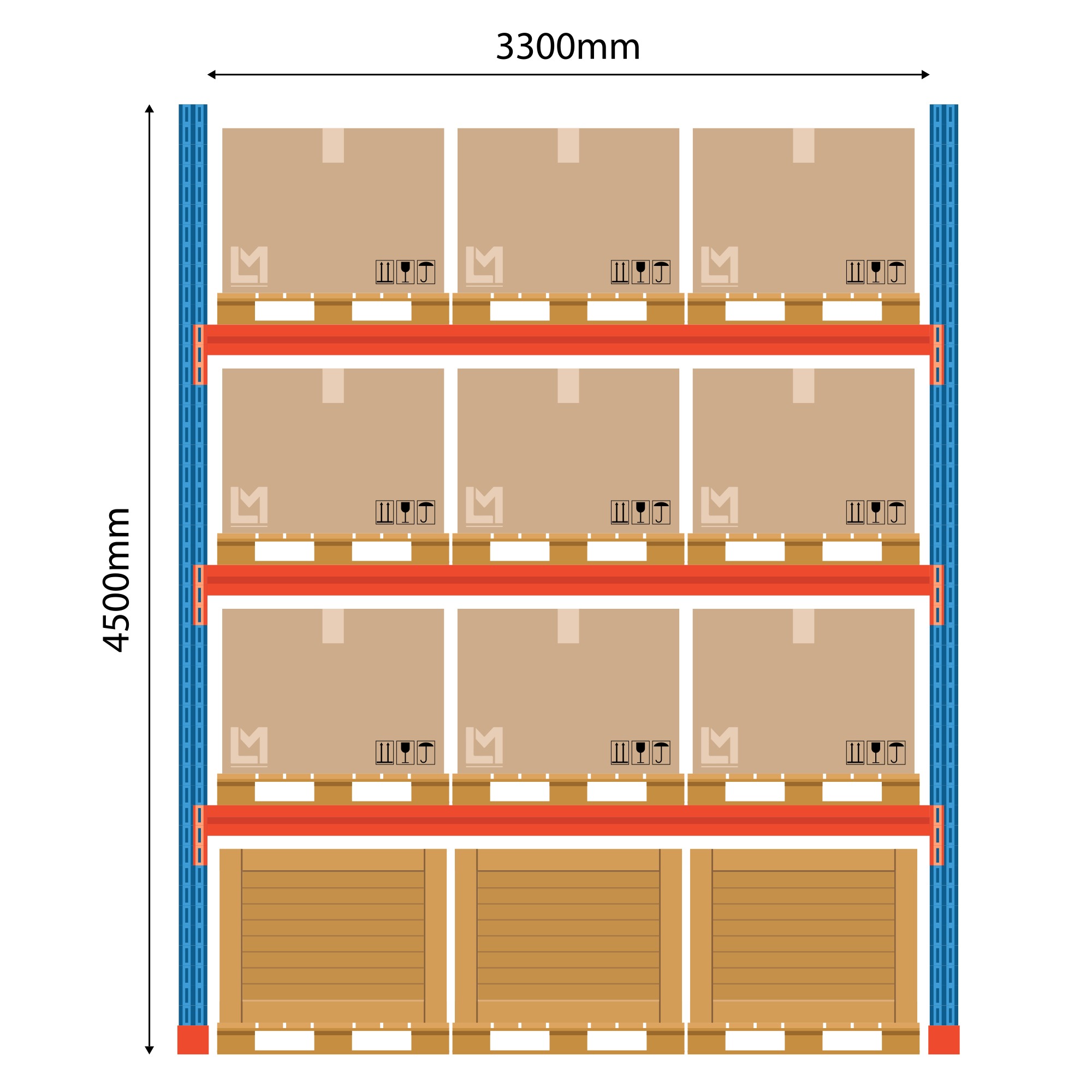 4500 3300 osn Kaubaaluste riiuli põhiosa Boracs, FIN, 4500x3300mm - Image 1