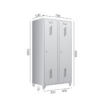 RIIDEKAPP PRACTICE 1x300 ja 1x400 mm, RAL 7038, jalgadega