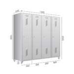 RIIDEKAPP PRACTICE 3x300 ja 1x400 mm, RAL 7038, jalgadega