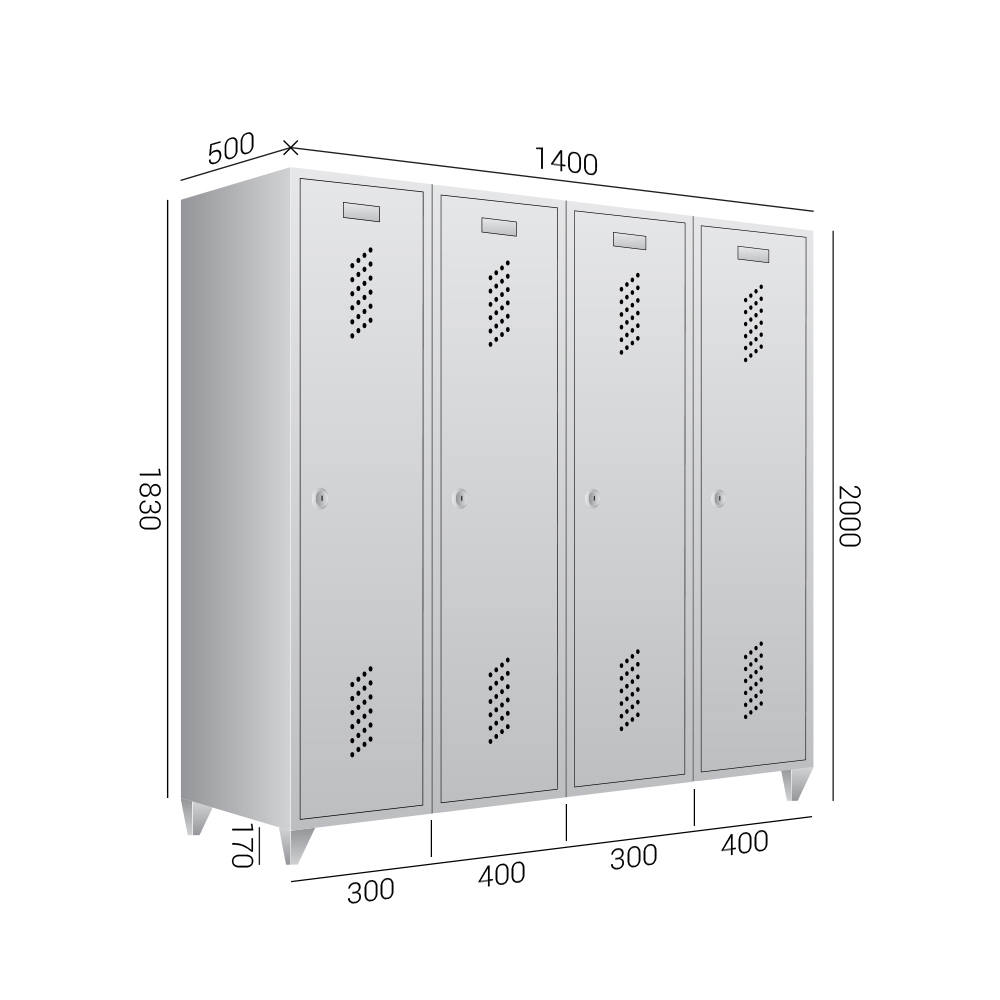 6 RIIDEKAPP PRACTICE 2x300 ja 2x400 mm, RAL 7038, jalgadega - Image 1