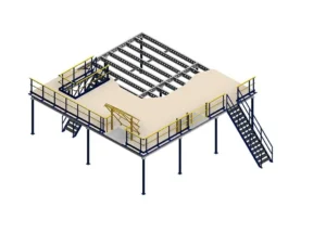 Самостоятельная металлическая антресоль, 26 м2, H3400 мм, 300 кг/м2, новая
