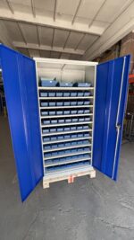 Tööriistakapp 1990x950x500 mm laokarpidega, RAL7038/5002, 73 tk - Image 3